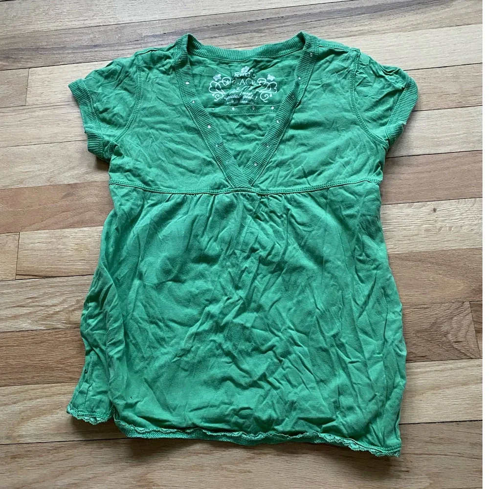 The Children's Place Spring Green Rhinestone Top